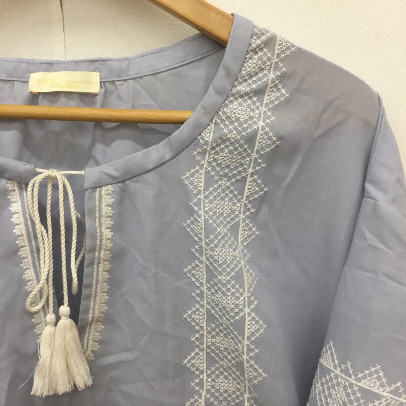 アースミュージックアンドエコロジー earth music&ecology カットソー 半袖 FREE  水色 / ライトブルー /  レディース USED 古着 中古 10070701