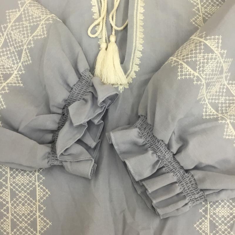 アースミュージックアンドエコロジー earth music&ecology カットソー 半袖 FREE  水色 / ライトブルー /  レディース USED 古着 中古 10070701