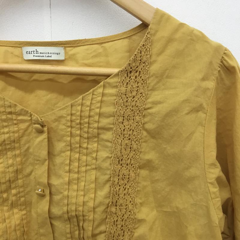 アースミュージックアンドエコロジー earth music&ecology カットソー 半袖 FREE  黄 / イエロー /  レディース USED 古着 中古 10070702