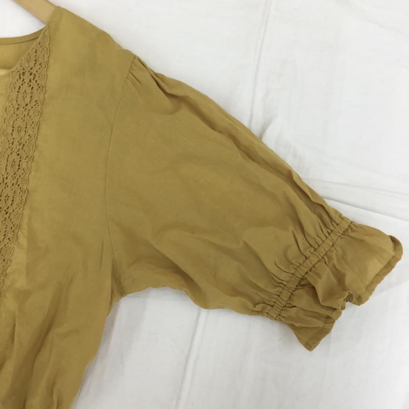 アースミュージックアンドエコロジー earth music&ecology カットソー 半袖 FREE  黄 / イエロー /  レディース USED 古着 中古 10070702