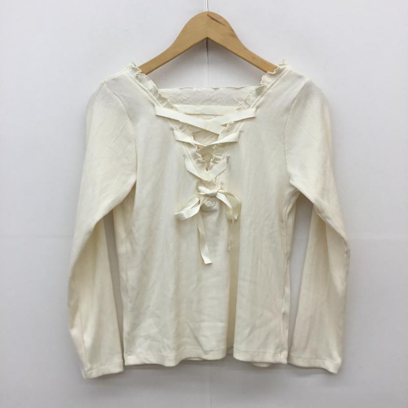 マジェスティックレゴン MAJESTIC LEGON カットソー 長袖 M 無地 アイボリー / アイボリー /  レディース USED 古着 中古 10070705