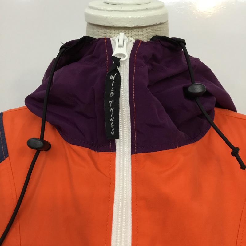 ワイルドシングス WILD THINGS ジャケット、上着 ジャケット、ブレザー OT-2440SR ナイロン M ロゴ、文字 橙 / オレンジ / X 紫 / パープル / X 紺 / ネイビー /  レディース USED 古着 中古 10070773