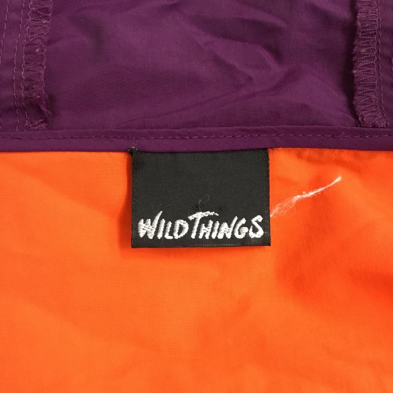ワイルドシングス WILD THINGS ジャケット、上着 ジャケット、ブレザー OT-2440SR ナイロン M ロゴ、文字 橙 / オレンジ / X 紫 / パープル / X 紺 / ネイビー /  レディース USED 古着 中古 10070773