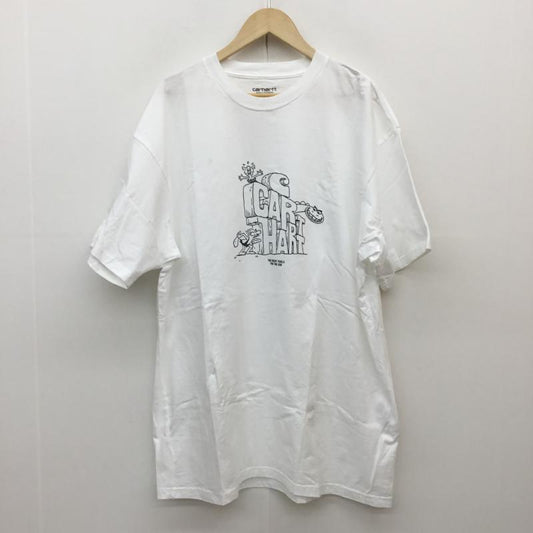 カーハート ダブリューアイピー Carhartt WIP Tシャツ 半袖 Organic Cotton Tee オーガニックコットン100％ XL プリント 白 / ホワイト /  メンズ USED 古着 中古 10070847