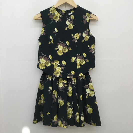 フレイ アイディー FRAY I.D ワンピース ミニスカート 2ピース 0 花柄 緑 / グリーン /  レディース USED 古着 中古 10070854