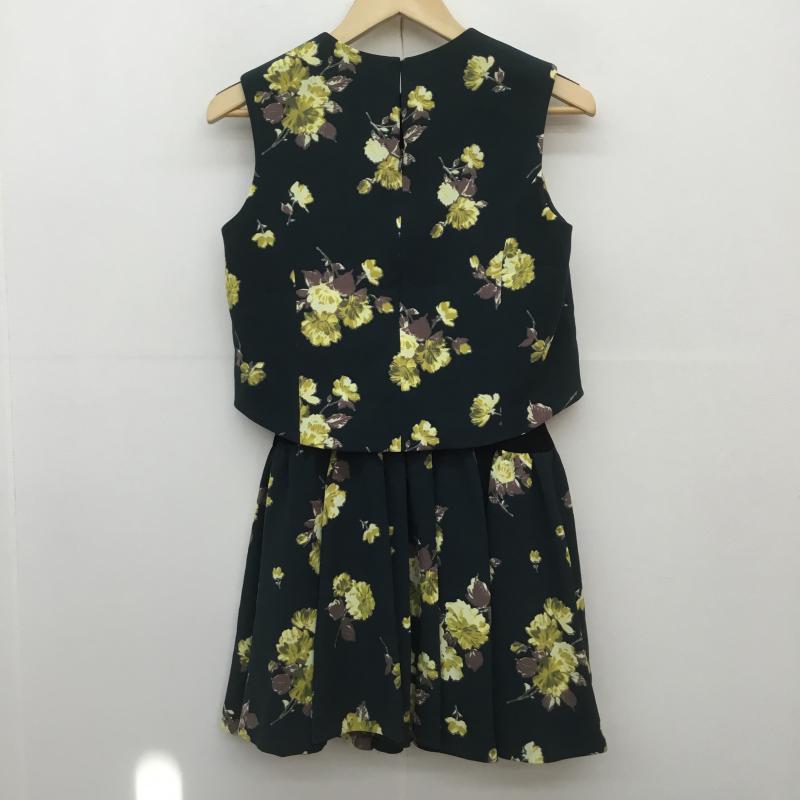 フレイ アイディー FRAY I.D ワンピース ミニスカート 2ピース 0 花柄 緑 / グリーン /  レディース USED 古着 中古 10070854