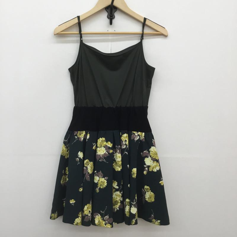 フレイ アイディー FRAY I.D ワンピース ミニスカート 2ピース 0 花柄 緑 / グリーン /  レディース USED 古着 中古 10070854