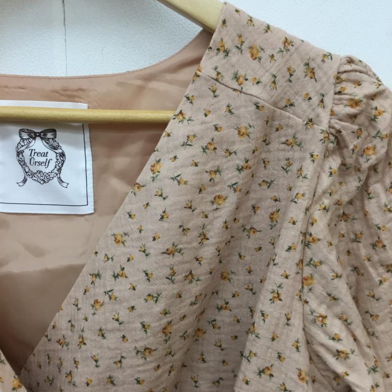 ユーズドクロージング used clothes ワンピース ひざ丈スカート Treat Urself トリートユアセルフ 花柄 ベージュ / ベージュ /  レディース USED 古着 中古 10070860