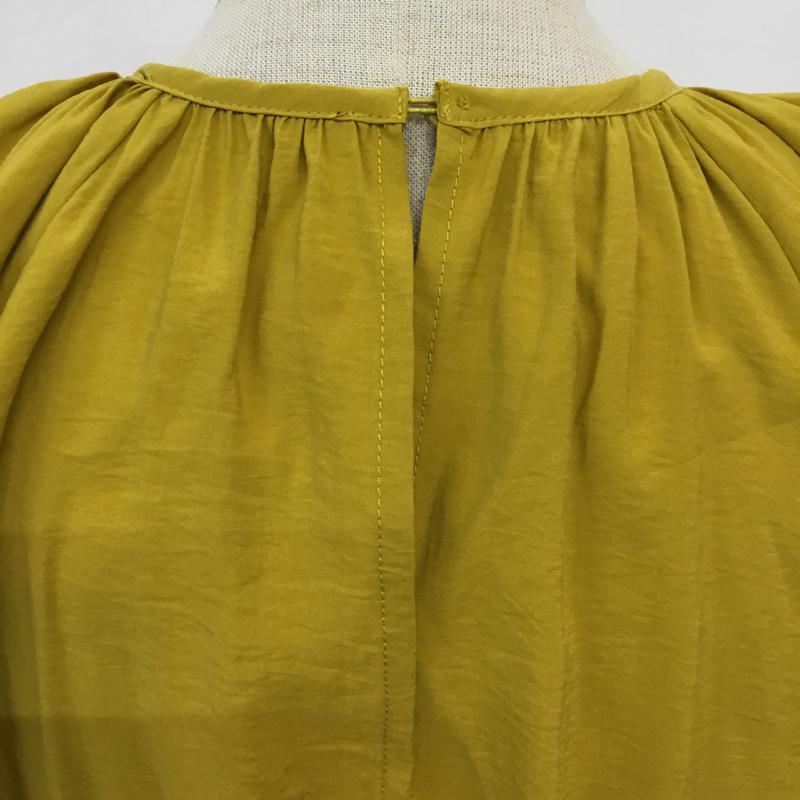 ザラ ZARA ワンピース ミニスカート 7385 114 305 DRESS WITH BOWS S 無地 マスタード / マスタード /  レディース USED 古着 中古 10070913