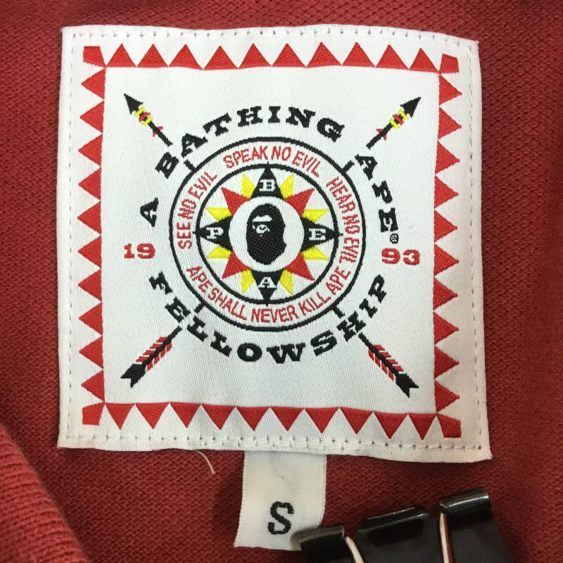 アベイシングエイプ A BATHING APE ポロシャツ 半袖 S  白 / ホワイト / X 赤 / レッド /  メンズ USED 古着 中古 10070927