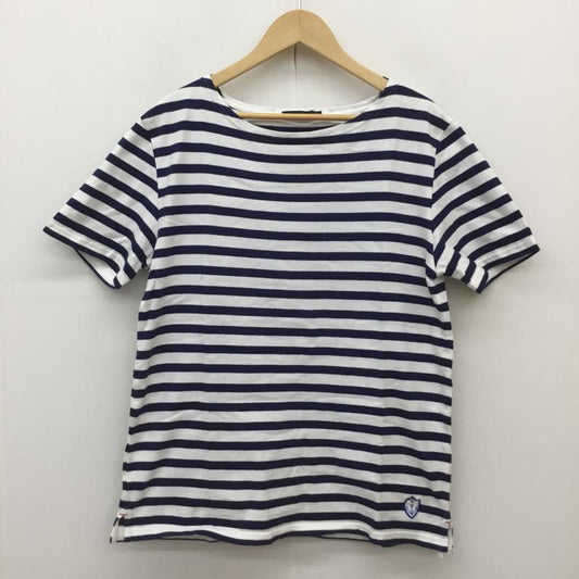 アーバンリサーチ URBAN RESEARCH Tシャツ 半袖 40 ボーダー柄 白 / ホワイト / X 青 / ブルー /  メンズ USED 古着 中古 10070938