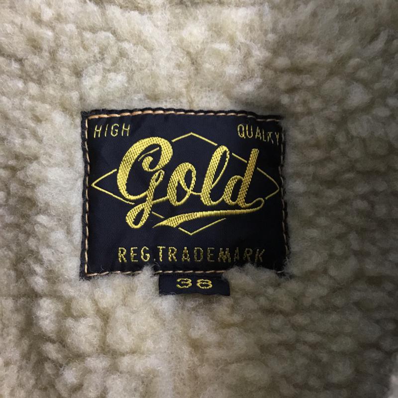 ゴールド GOLD ジャケット、上着 ジャケット、ブレザー GL12610 デニムマッキーノジャケット ボア 38 無地 ベージュ / ベージュ / X 紺 / ネイビー /  メンズ USED 古着 中古 10071008
