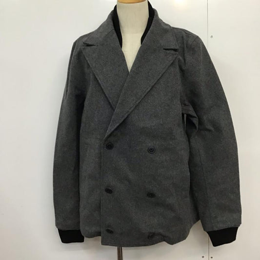 サタデーズサーフニューヨークシティー SATURDAYS SURF NYC コート ピーコート ULYSSES PEACOAT L 無地 灰 / グレー / X 黒 / ブラック /  メンズ USED 古着 中古 10071058