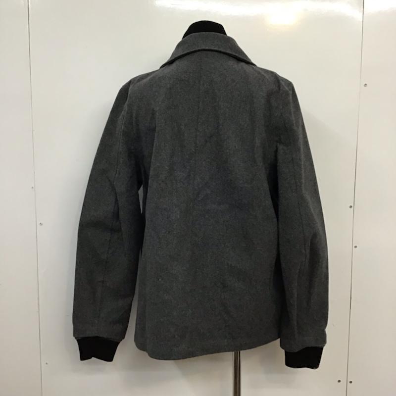 サタデーズサーフニューヨークシティー SATURDAYS SURF NYC コート ピーコート ULYSSES PEACOAT L 無地 灰 / グレー / X 黒 / ブラック /  メンズ USED 古着 中古 10071058