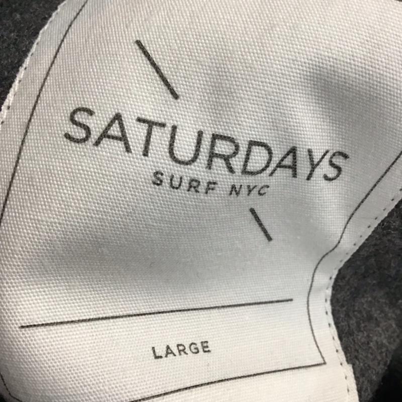 サタデーズサーフニューヨークシティー SATURDAYS SURF NYC コート ピーコート ULYSSES PEACOAT L 無地 灰 / グレー / X 黒 / ブラック /  メンズ USED 古着 中古 10071058