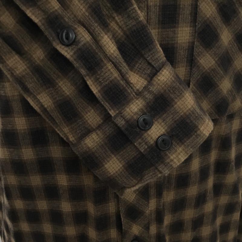 サブサエティ Subciety シャツ、ブラウス 長袖 SBF9143 チェック 胸ポケット M チェック 黒 / ブラック / X 茶 / ブラウン /  メンズ USED 古着 中古 10071064