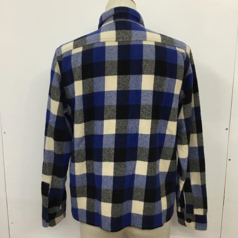 クーティー COOTIE シャツ、ブラウス 長袖 ウール CPOシャツ XL チェック 白 / ホワイト / X 青 / ブルー / X 黒 / ブラック /  メンズ USED 古着 中古 10071067