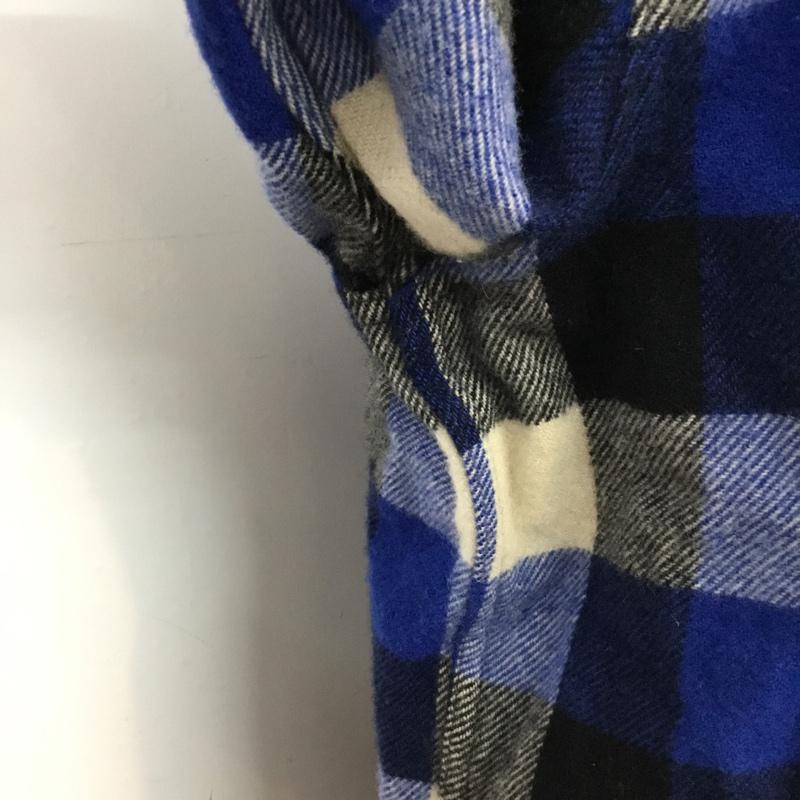 クーティー COOTIE シャツ、ブラウス 長袖 ウール CPOシャツ XL チェック 白 / ホワイト / X 青 / ブルー / X 黒 / ブラック /  メンズ USED 古着 中古 10071067