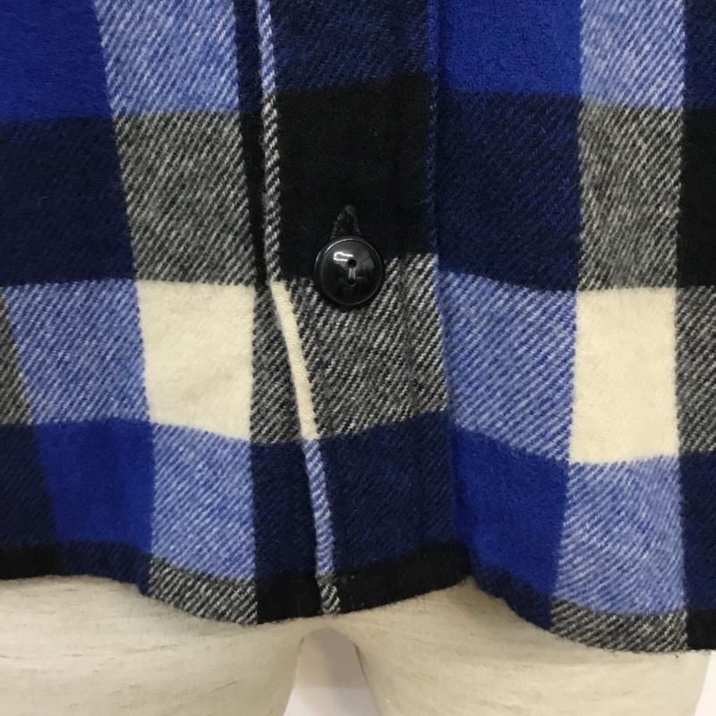 クーティー COOTIE シャツ、ブラウス 長袖 ウール CPOシャツ XL チェック 白 / ホワイト / X 青 / ブルー / X 黒 / ブラック /  メンズ USED 古着 中古 10071067