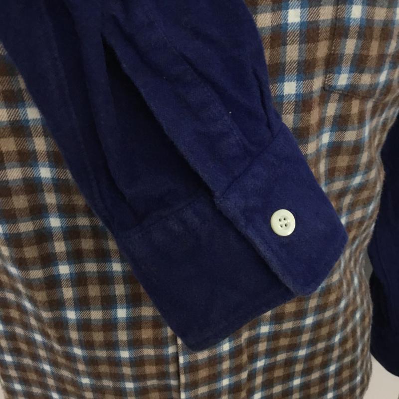 エヌハリウッド N.HOOLYWOOD シャツ、ブラウス 長袖 152-SH06 ボタンダウン 40 チェック 青 / ブルー / X 茶 / ブラウン / X 白 / ホワイト / X 水色 / ライトブルー /  メンズ USED 古着 中古 10071069