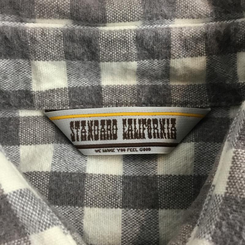 スタンダード カリフォルニア STANDARD CALIFORNIA シャツ、ブラウス 長袖 コットン ワークシャツ S チェック 白 / ホワイト / X 灰 / グレー /  メンズ USED 古着 中古 10071071