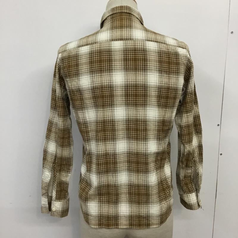 スタンダード カリフォルニア STANDARD CALIFORNIA シャツ、ブラウス 長袖 ワークシャツ チェック S ロゴ、文字 白 / ホワイト / X ベージュ / ベージュ / X 茶 / ブラウン /  メンズ USED 古着 中古 10071074