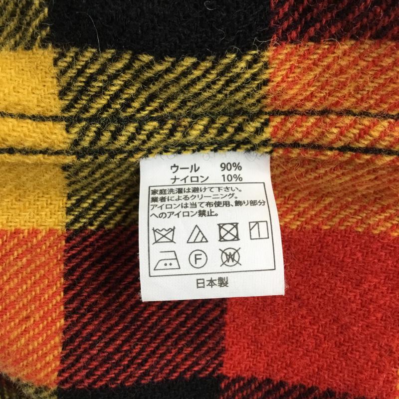 クーティー COOTIE シャツ、ブラウス 長袖 ウール ナイロン CPO XL チェック 黒 / ブラック / X 赤 / レッド / X 黄 / イエロー / X 橙 / オレンジ /  メンズ USED 古着 中古 10071075