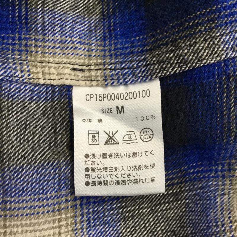 チャオパニック CIAOPANIC シャツ、ブラウス 長袖 ノーカラー M チェック 黒 / ブラック / X 白 / ホワイト / X 青 / ブルー /  メンズ USED 古着 中古 10071076