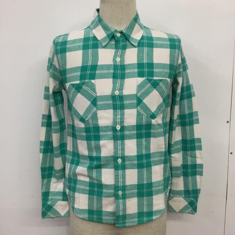 ロンハーマンヴィンテージ R.H. Vintage シャツ、ブラウス 長袖 521070303-1079 チェック 白 / ホワイト / X 薄緑 / ライトグリーン /  メンズ USED 古着 中古 10071080