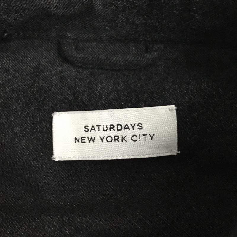サタデーズ ニューヨークシティ Saturdays NYC シャツ、ブラウス 長袖 コットン M11820LZ01 Laszlo Ombre S ボーダー柄 ダークグレー / ダークグレー / X 黒 / ブラック /  メンズ USED 古着 中古 10071083
