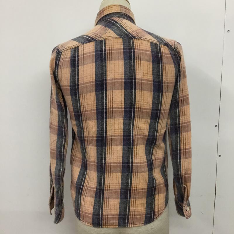 ロンハーマンヴィンテージ R.H. Vintage シャツ、ブラウス 長袖 421070133-1079 XS チェック 橙 / オレンジ / X 紺 / ネイビー /  メンズ USED 古着 中古 10071084