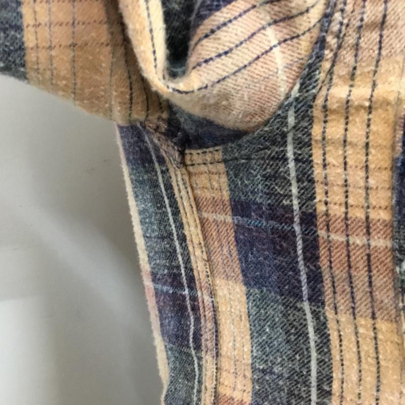 ロンハーマンヴィンテージ R.H. Vintage シャツ、ブラウス 長袖 421070133-1079 XS チェック 橙 / オレンジ / X 紺 / ネイビー /  メンズ USED 古着 中古 10071084