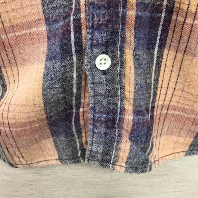 ロンハーマンヴィンテージ R.H. Vintage シャツ、ブラウス 長袖 421070133-1079 XS チェック 橙 / オレンジ / X 紺 / ネイビー /  メンズ USED 古着 中古 10071084