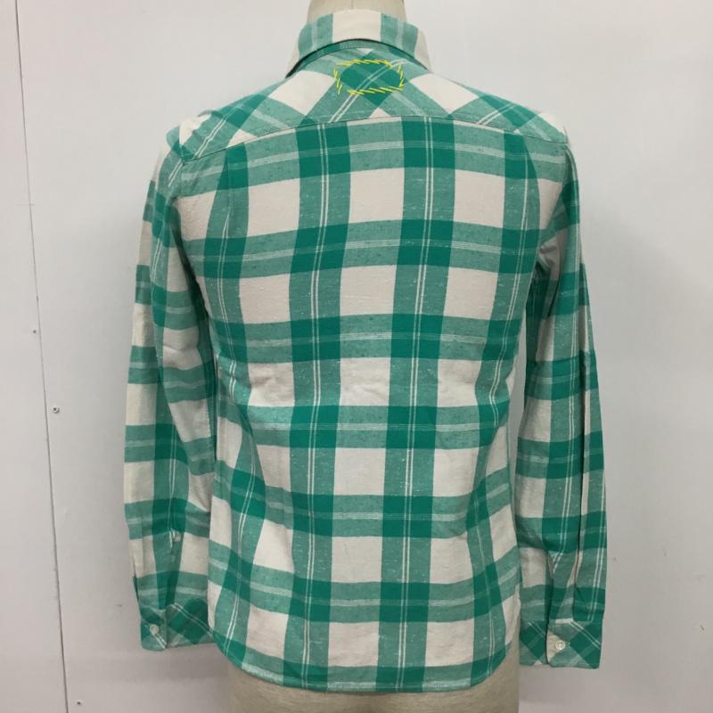 ロンハーマンヴィンテージ R.H. Vintage シャツ、ブラウス 長袖 521070303-1079 チェック 白 / ホワイト / X 薄緑 / ライトグリーン /  メンズ USED 古着 中古 10071085