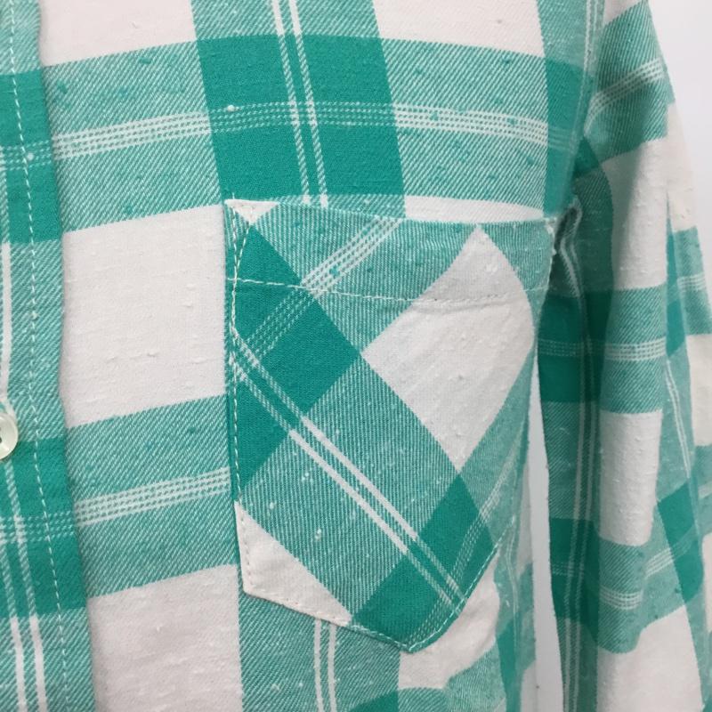 ロンハーマンヴィンテージ R.H. Vintage シャツ、ブラウス 長袖 521070303-1079 チェック 白 / ホワイト / X 薄緑 / ライトグリーン /  メンズ USED 古着 中古 10071085