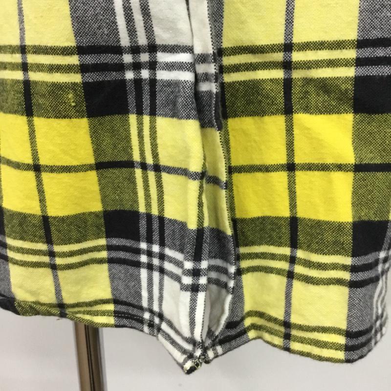 ステューシー STUSSY シャツ、ブラウス 長袖 ダブルポケット L チェック 白 / ホワイト / X 黒 / ブラック / X 黄 / イエロー /  メンズ USED 古着 中古 10071086