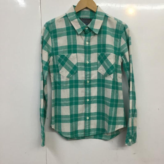 ロンハーマンヴィンテージ R.H. Vintage シャツ、ブラウス 長袖 521070303-1079 チェック 白 / ホワイト / X 薄緑 / ライトグリーン /  メンズ USED 古着 中古 10071091