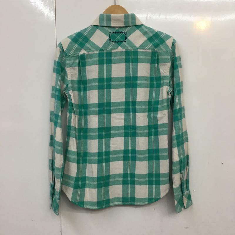 ロンハーマンヴィンテージ R.H. Vintage シャツ、ブラウス 長袖 521070303-1079 チェック 白 / ホワイト / X 薄緑 / ライトグリーン /  メンズ USED 古着 中古 10071091