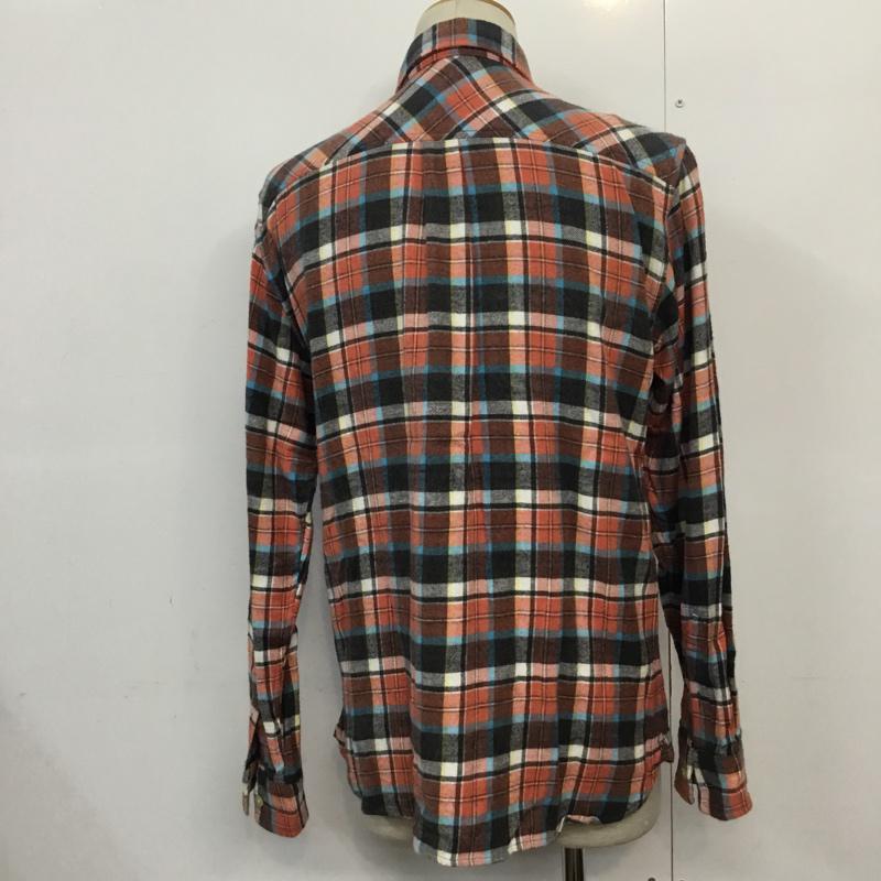 エクストララージ XLARGE シャツ、ブラウス 長袖 0124413 ボタンダウン ロゴ M チェック 白 / ホワイト / X 黒 / ブラック / X 黄 / イエロー / X 橙 / オレンジ / X 水色 / ライトブルー /  メンズ USED 古着 中古 10071093