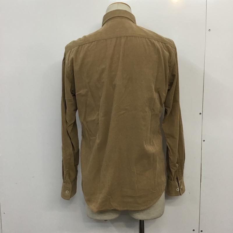バーバリーブラックレーベル BURBERRY BLACK LABEL シャツ、ブラウス 長袖 D1M18-617-44 コーデュロイ 2 ワンポイント ベージュ / ベージュ /  メンズ USED 古着 中古 10071094