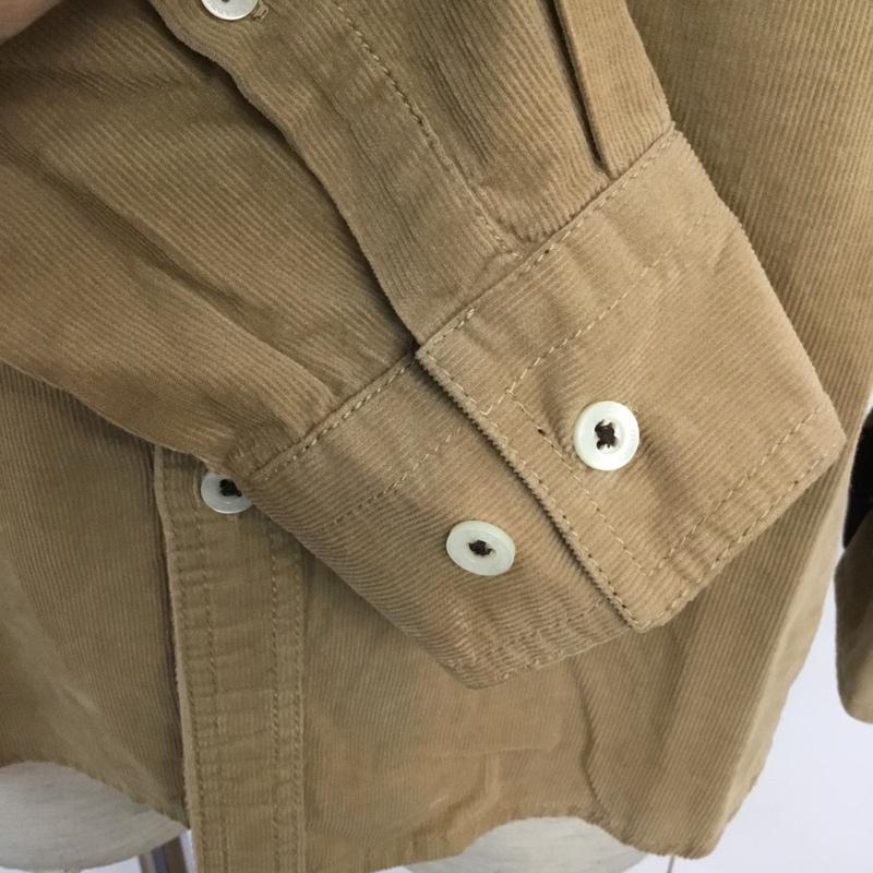 バーバリーブラックレーベル BURBERRY BLACK LABEL シャツ、ブラウス 長袖 D1M18-617-44 コーデュロイ 2 ワンポイント ベージュ / ベージュ /  メンズ USED 古着 中古 10071094
