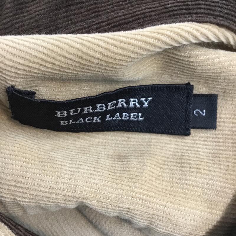 バーバリーブラックレーベル BURBERRY BLACK LABEL シャツ、ブラウス 長袖 D1M18-617-44 コーデュロイ 2 ワンポイント ベージュ / ベージュ /  メンズ USED 古着 中古 10071094