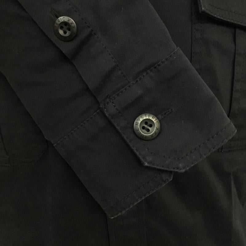 ヒステリックグラマー トリプルエックス THEE HYSTERIC XXX ジャケット、上着 ジャケット、ブレザー 5AJ-0283 シャツジャケット ミリタリー L 無地 紺 / ネイビー /  メンズ USED 古着 中古 10071095
