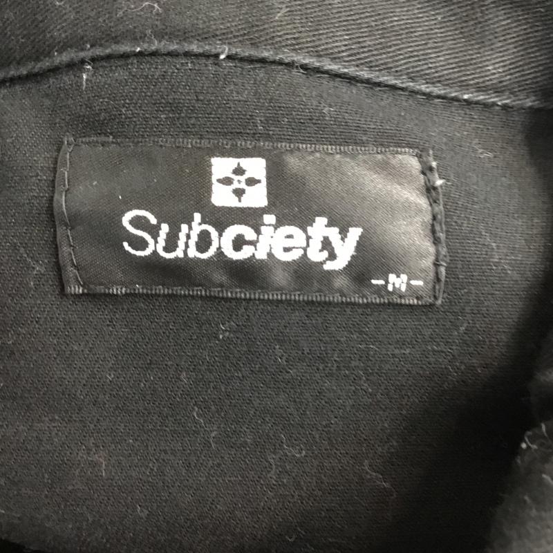 サブサエティ Subciety ジャケット、上着 ジャケット、ブレザー SBF7061 ワークジャケット バックロゴ M 刺繍 黒 / ブラック /  メンズ USED 古着 中古 10071105