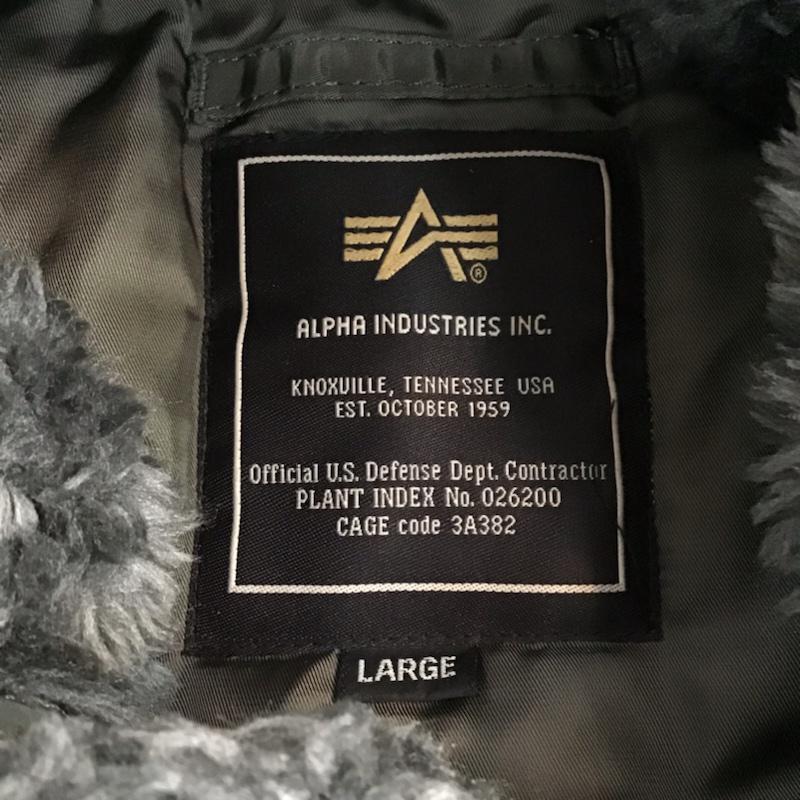 アルファインダストリー Alpha Industries ジャケット、上着 フライトジャケット 20024-76 ミリタリー L 無地 ダークグレー / ダークグレー /  メンズ USED 古着 中古 10071222