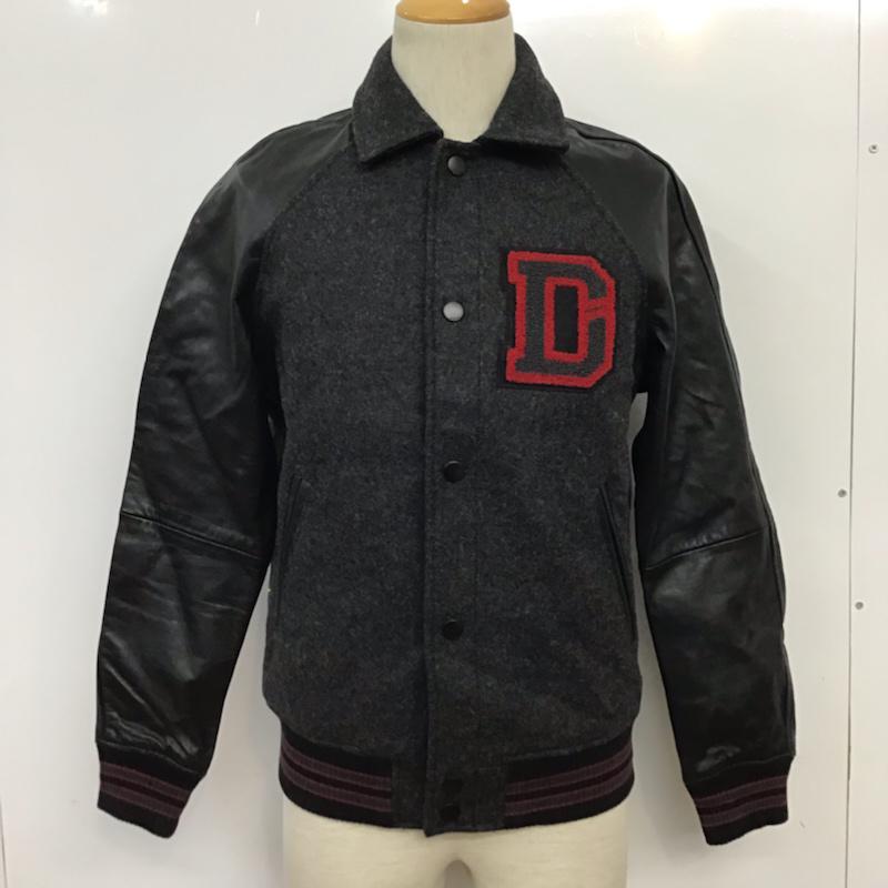 ディーゼル DIESEL ジャケット、上着 ジャンパー、ブルゾン 羊革 レザー ウール S ワンポイント 黒 / ブラック / X ダークグレー / ダークグレー /  メンズ USED 古着 中古 10071223