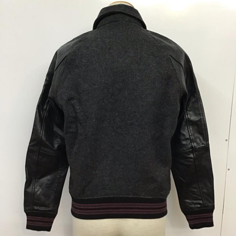 ディーゼル DIESEL ジャケット、上着 ジャンパー、ブルゾン 羊革 レザー ウール S ワンポイント 黒 / ブラック / X ダークグレー / ダークグレー /  メンズ USED 古着 中古 10071223