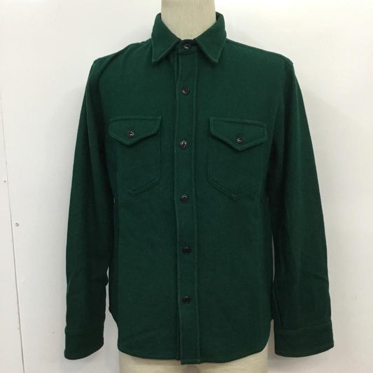 フリークスストア FREAK'S STORE シャツ、ブラウス 長袖 ウール L 無地 緑 / グリーン /  メンズ USED 古着 中古 10071230