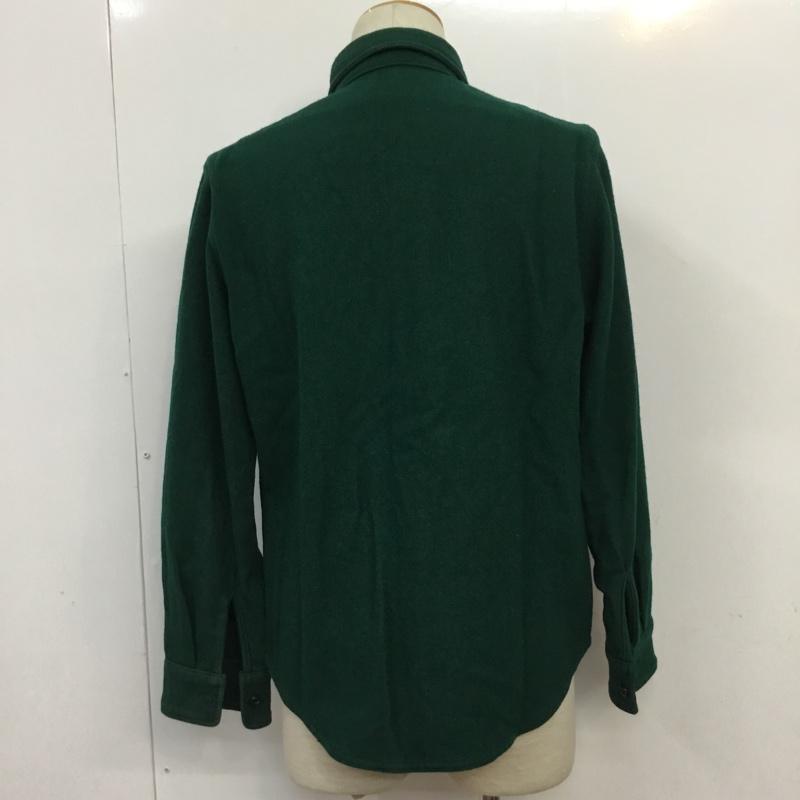 フリークスストア FREAK'S STORE シャツ、ブラウス 長袖 ウール L 無地 緑 / グリーン /  メンズ USED 古着 中古 10071230