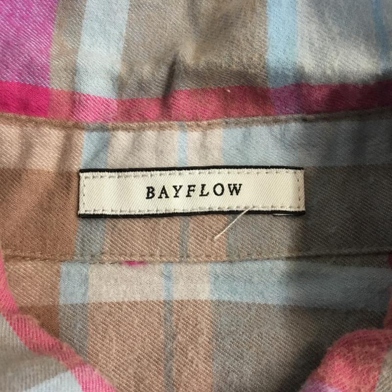ベイフロー BAYFLOW シャツ、ブラウス 長袖 BW1412NW11 2 チェック 茶 / ブラウン / X 水色 / ライトブルー / X マゼンタ / マゼンタ /  メンズ USED 古着 中古 10071237
